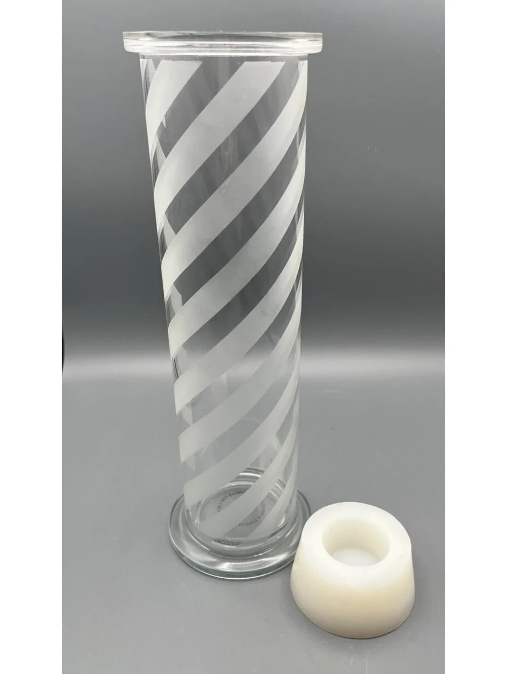 Peter Saville MSI Glass Flask/Vase Hacienda Hazard Stripes Factory Records UK